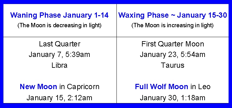 moon phases 2010. Moon Phases for January 2010